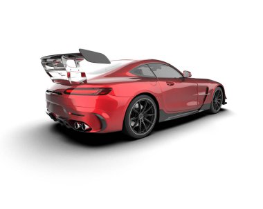 3D görüntüleme, modern spor araba beyaz arka planda izole edildi 