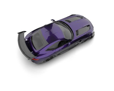 3D görüntüleme, modern spor araba beyaz arka planda izole edildi 