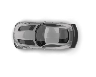 3D görüntüleme, modern spor araba beyaz arka planda izole edildi 