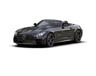 3D görüntüleme, modern spor araba beyaz arka planda izole edildi 