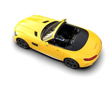 3D görüntüleme, modern spor araba beyaz arka planda izole edildi 