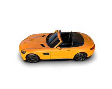 3D görüntüleme, modern spor araba beyaz arka planda izole edildi 