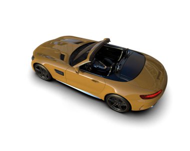 3D görüntüleme, modern spor araba beyaz arka planda izole edildi 