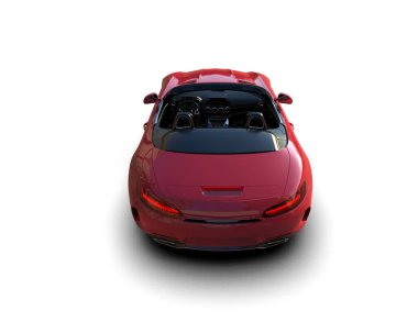 3D görüntüleme, modern spor araba beyaz arka planda izole edildi 