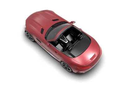 3D görüntüleme, modern spor araba beyaz arka planda izole edildi 