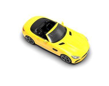 3D görüntüleme, modern spor araba beyaz arka planda izole edildi 