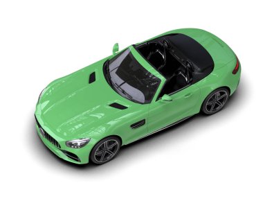 3D görüntüleme, modern spor araba beyaz arka planda izole edildi 