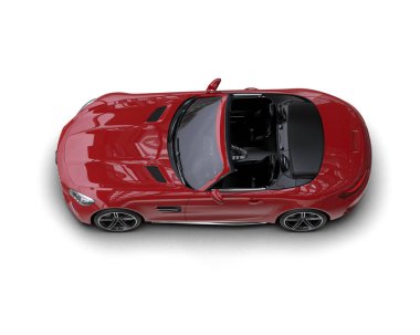 3D görüntüleme, modern spor araba beyaz arka planda izole edildi 