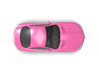 Yepyeni spor araba beyaz arka planda izole edilmiş. 3d illüstrasyon    