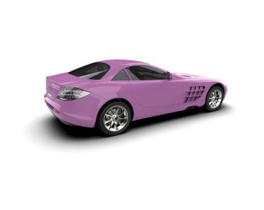 Modern spor araba beyaz arka planda izole edilmiş. 3d görüntüleme, illüstrasyon    