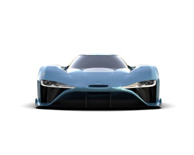 Modern spor arabanın üç boyutlu tasarımı beyaz arka planda izole edildi 