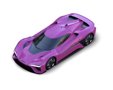 modern spor araba beyaz arka planda izole