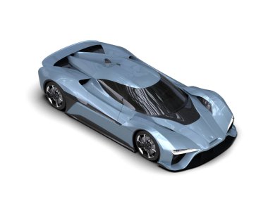 modern spor araba beyaz arka planda izole