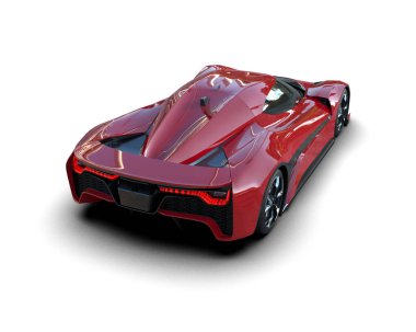 modern spor araba beyaz arka planda izole