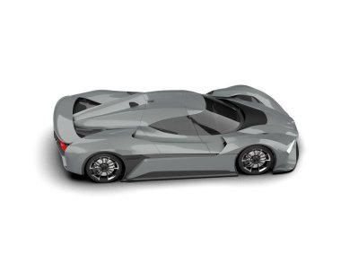 3D görüntüleme, modern spor araba beyaz arka planda izole edildi 