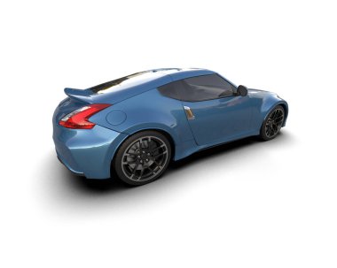 3D görüntüleme, modern spor araba beyaz arka planda izole edildi 