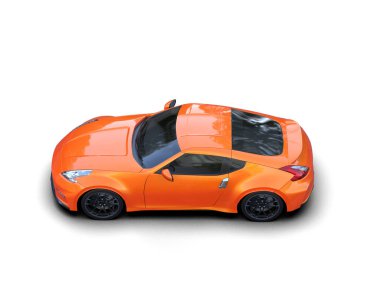 3D görüntüleme, modern spor araba beyaz arka planda izole edildi 