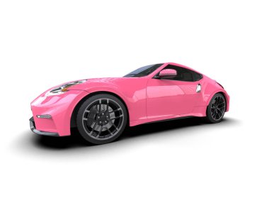 3D görüntüleme, modern spor araba beyaz arka planda izole edildi 