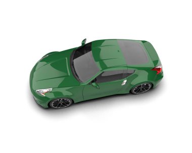 3D görüntüleme, modern spor araba beyaz arka planda izole edildi 