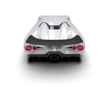 3D görüntüleme, modern spor araba beyaz arka planda izole edildi 