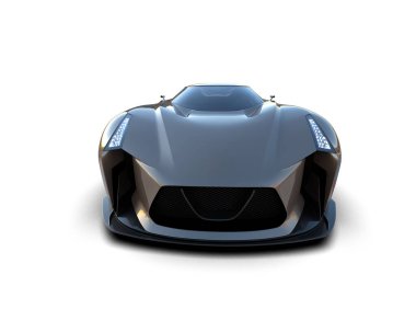 3D görüntüleme, modern spor araba beyaz arka planda izole edildi 