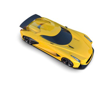 3D görüntüleme, modern spor araba beyaz arka planda izole edildi 