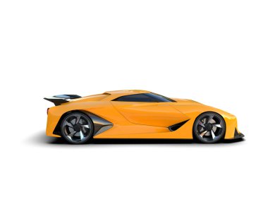 3D görüntüleme, modern spor araba beyaz arka planda izole edildi 