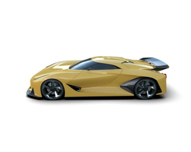 3D görüntüleme, modern spor araba beyaz arka planda izole edildi 