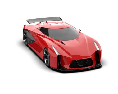 3D görüntüleme, modern spor araba beyaz arka planda izole edildi 