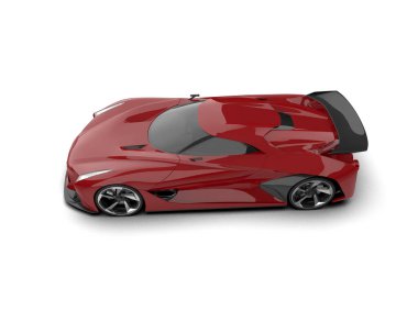 3D görüntüleme, modern spor araba beyaz arka planda izole edildi 