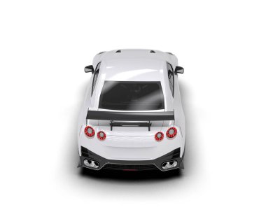 3D görüntüleme, modern spor araba beyaz arka planda izole edildi 