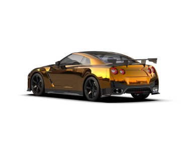 3D görüntüleme, modern spor araba beyaz arka planda izole edildi 