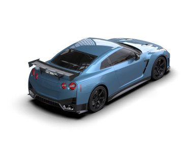 3D görüntüleme, modern spor araba beyaz arka planda izole edildi 