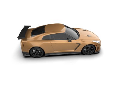 Modern spor araba beyaz arka planda izole edilmiş. 3d oluşturma  