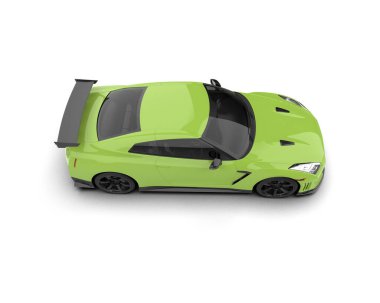 Modern spor araba beyaz arka planda izole edilmiş. 3d oluşturma  