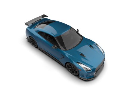 Modern spor araba beyaz arka planda izole edilmiş. 3d oluşturma  