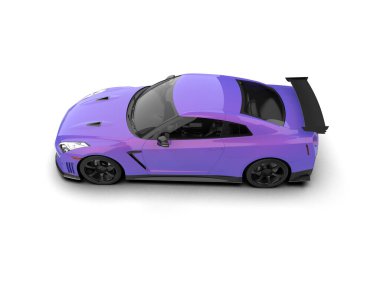 Modern spor araba beyaz arka planda izole edilmiş. 3d oluşturma  