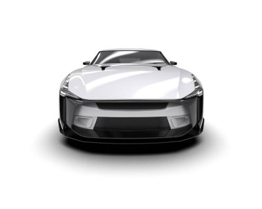 3D görüntüleme, modern spor araba beyaz arka planda izole edildi 