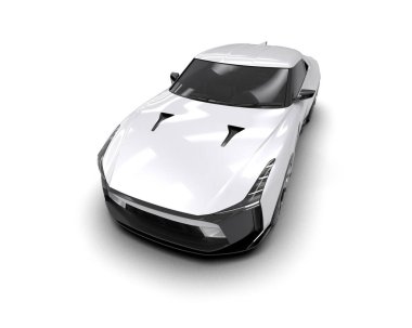 3D görüntüleme, modern spor araba beyaz arka planda izole edildi 