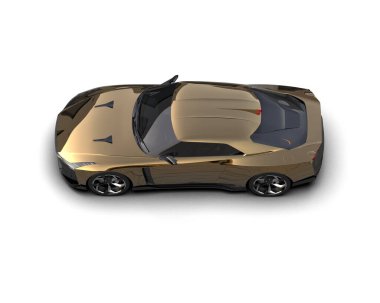 3D görüntüleme, modern spor araba beyaz arka planda izole edildi 