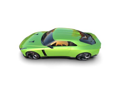 3D görüntüleme, modern spor araba beyaz arka planda izole edildi 