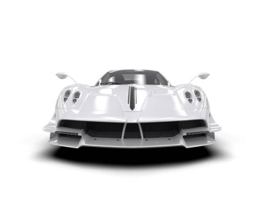  Beyaz arkaplanda 3 boyutlu spor araba görüntüleme.