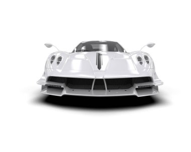  Beyaz arkaplanda 3 boyutlu spor araba görüntüleme.