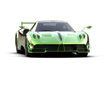  3D görüntüleme. spor araba beyaz arkaplanda izole edildi.