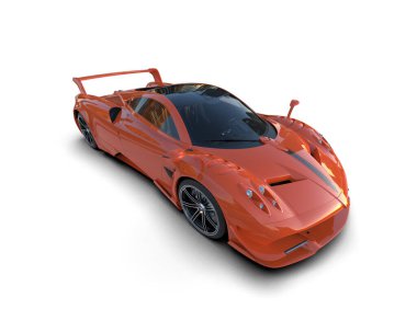  3D görüntüleme. spor araba beyaz arkaplanda izole edildi.