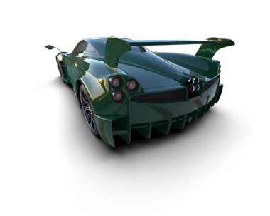  3D görüntüleme. spor araba beyaz arkaplanda izole edildi.