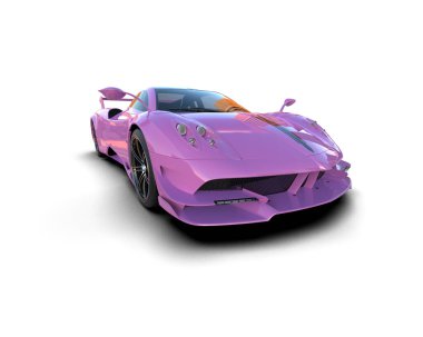  3D görüntüleme. spor araba beyaz arkaplanda izole edildi.