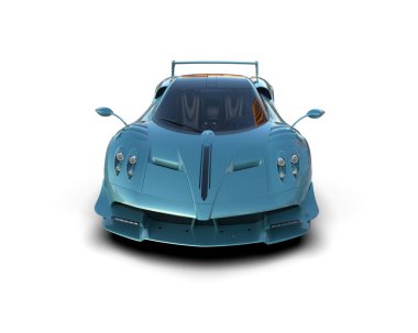  3D görüntüleme. spor araba beyaz arkaplanda izole edildi.