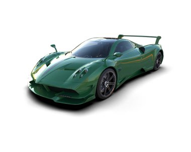  3D görüntüleme. spor araba beyaz arkaplanda izole edildi.