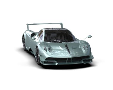  3D görüntüleme. spor araba beyaz arkaplanda izole edildi.